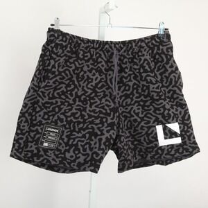 Legends Men's Ocean Capsule Shorts XL Black Gray Pattern Drawstring Cotton
